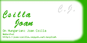 csilla joan business card